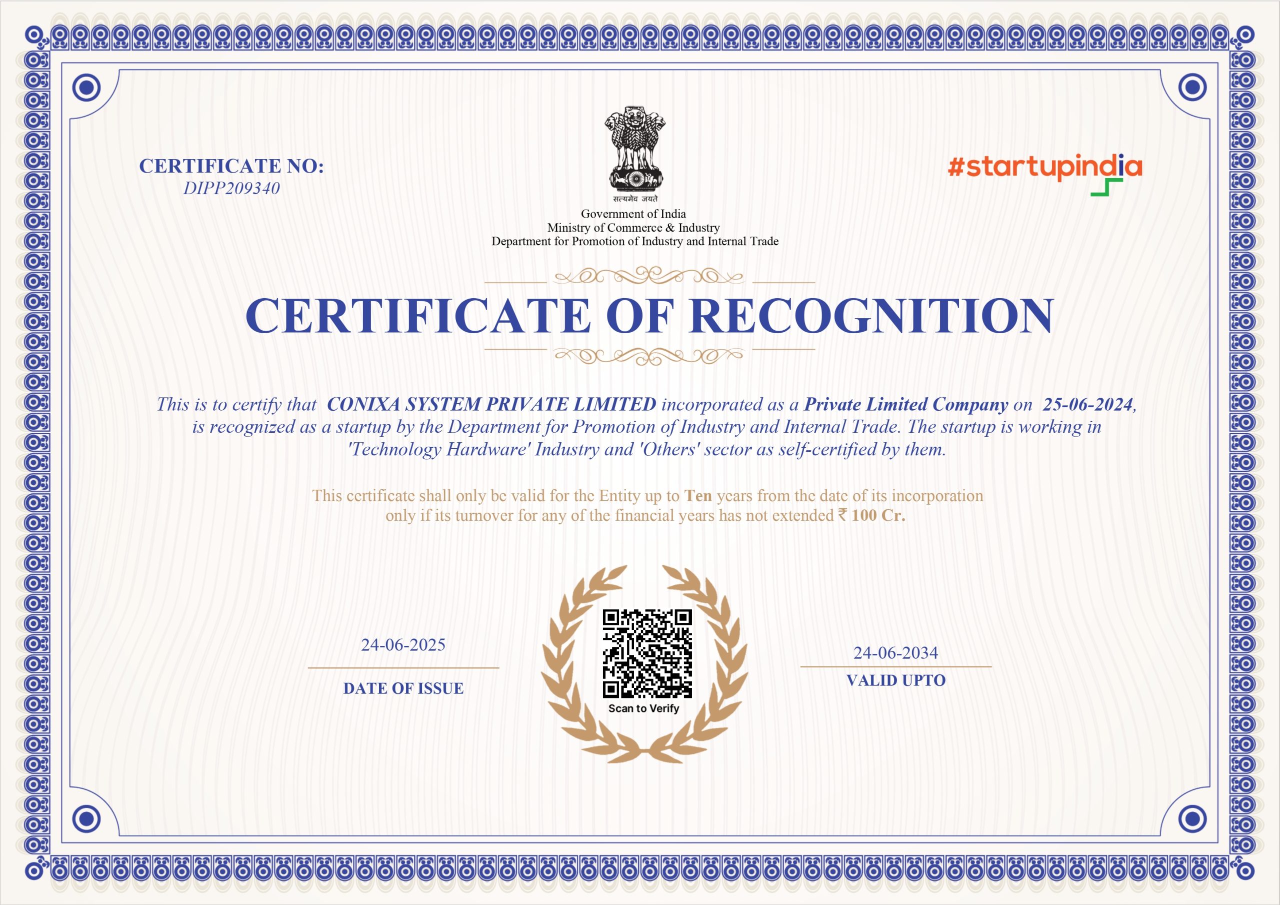 Startup India Certificate Conixa (4)_page-0001